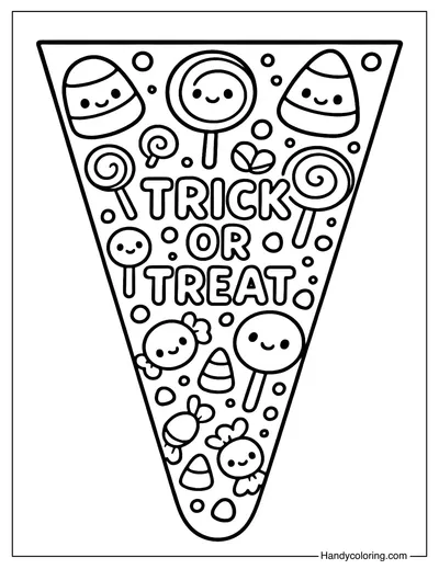 Candy Fun Flag Coloring Page