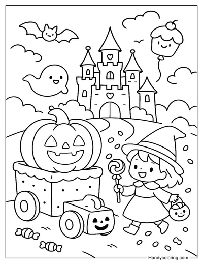 Candy Kingdom Parade Coloring Page