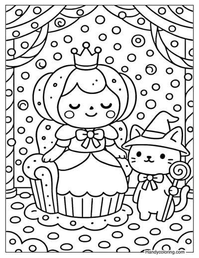 Candy Throne Hall Coloring Page