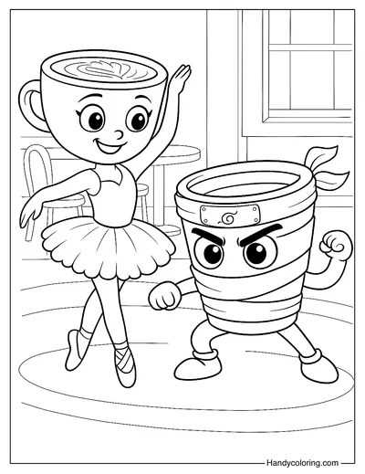 Cappuccina and Cappuccino Assassino Coloring