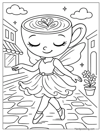 Cappuccina Fairy Coloring Page
