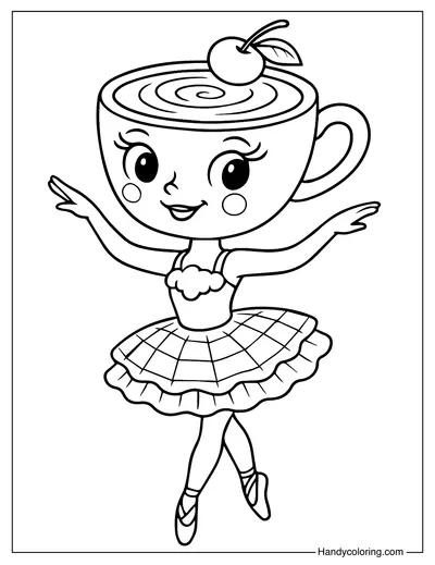 Cappuccina with Cherry on Head Coloring