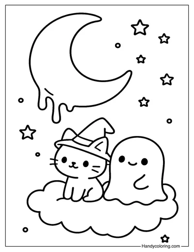 Caramel Moon Coloring Page