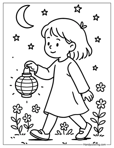 Carrying Light Coloring Page