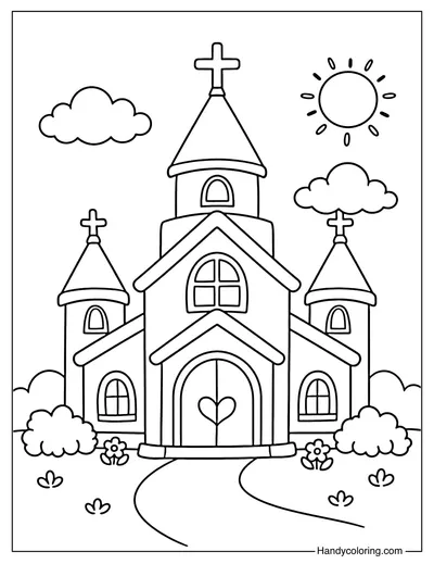 Cartoon Style Church