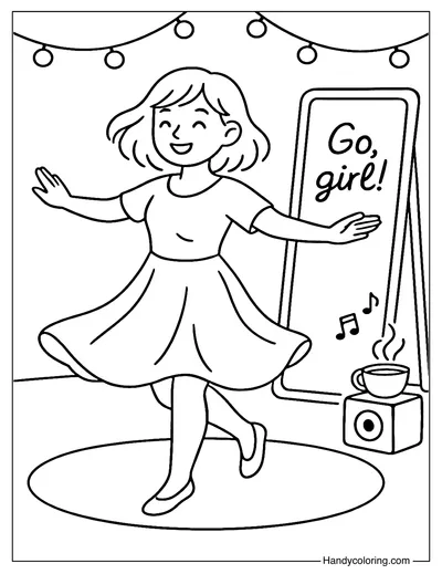 Celebrate Yourself Coloring Page