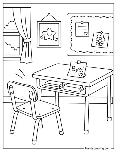 Chair Turned Away from Desk