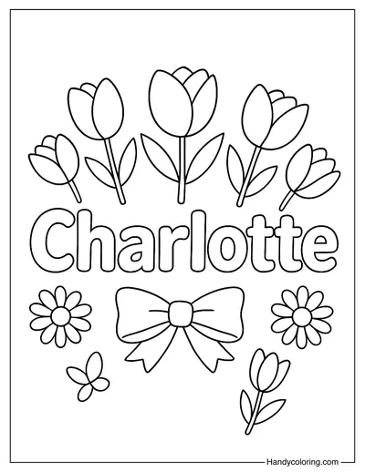 Charlotte Name Coloring Page