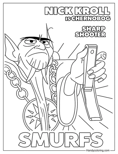 Chernobog Smurfs Movie Coloring Page