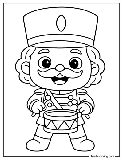 Chibi Nutcracker Coloring Page