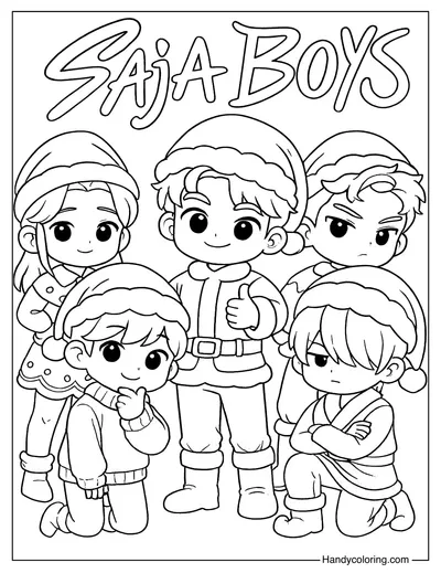 Chibi Saja Boys at Christmas