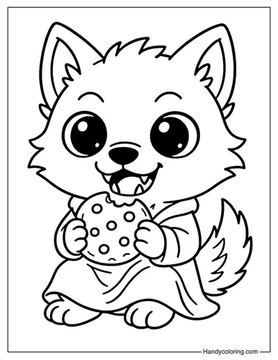 Chibi Werewolf Coloring Page