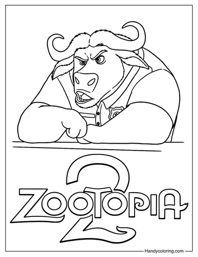 Chief Bogo Coloring Page