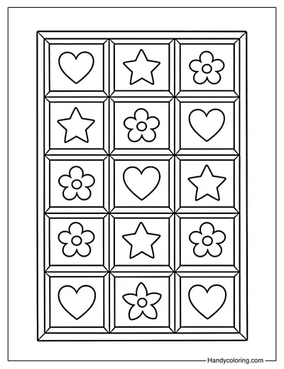 Chocolate Bar Coloring Page