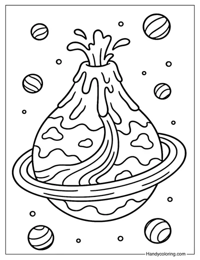 Chocolate Falls Orbit Coloring Page
