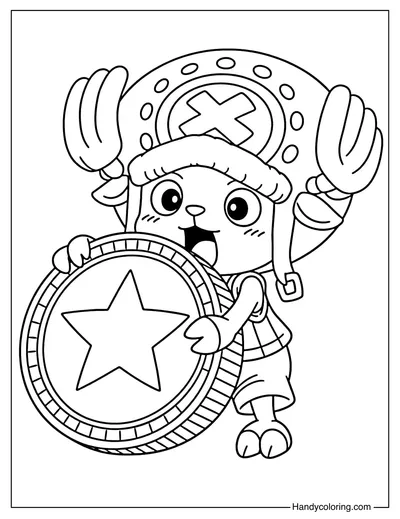 Chopper Holding a Big Gold Coin