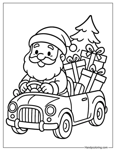 Christmas Santa Claus Coloring Page