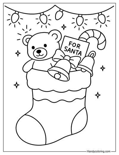 Christmas Stocking Coloring Page