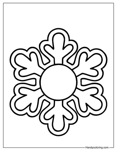 Chubby Snowflake Coloring Page