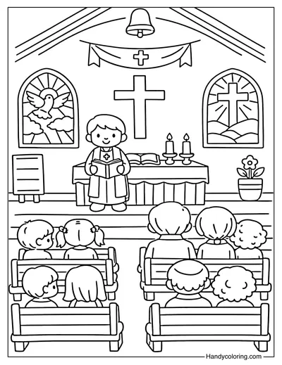 Church Service Scene