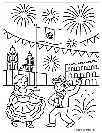 Cinco de Mayo Celebration Coloring Page