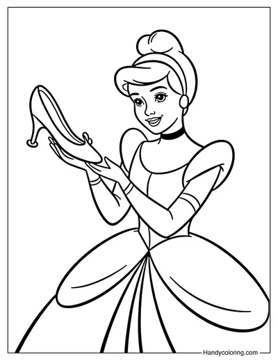 Cinderella with Glass Slipper