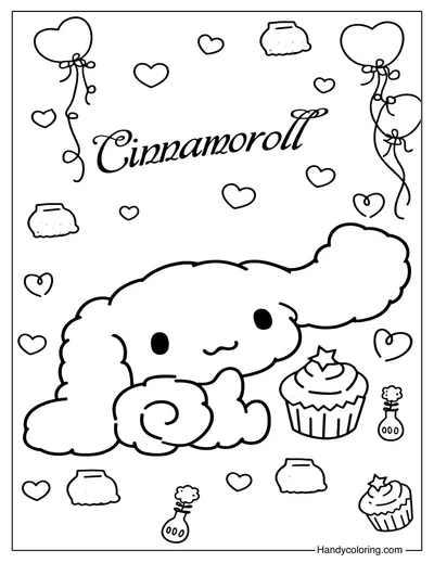 Cinnamoroll Coloring Page Sanrio