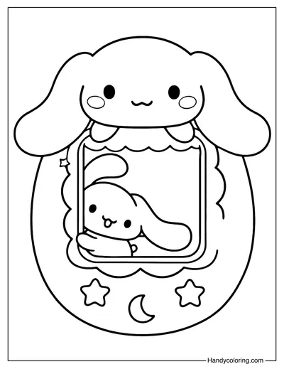 Cinnamoroll Game Console Coloring Page