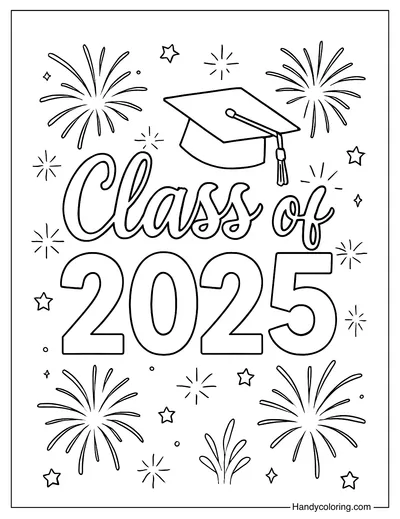 Class of 2025 Coloring Page