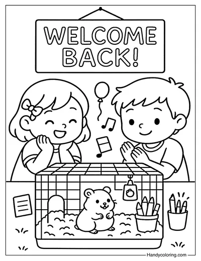 Class Pet Welcome Coloring Page