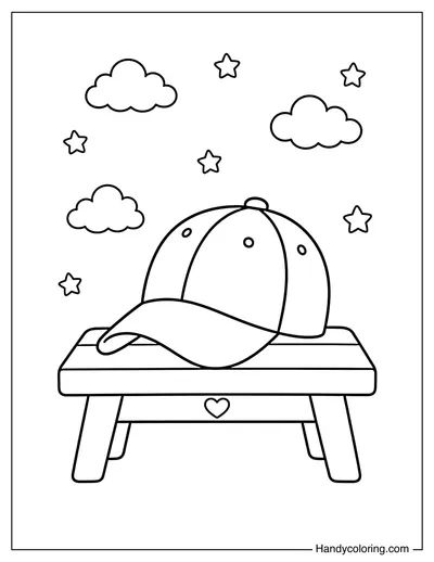 Classic Baseball Cap on a Bench