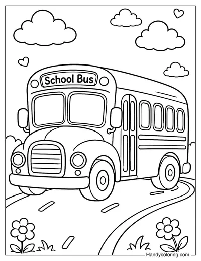 Classic Cartoon School Bus