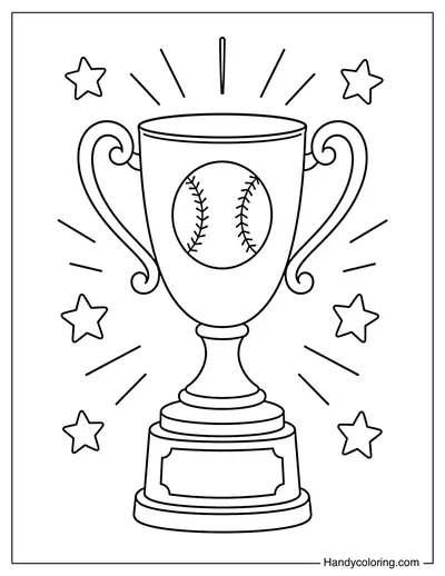 Classic Championship Trophy with Baseball Ball