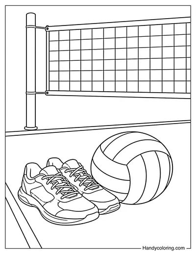 Classic Volleyball with Sneakers