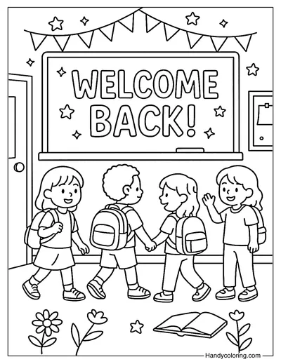 Classroom Welcome Coloring Page