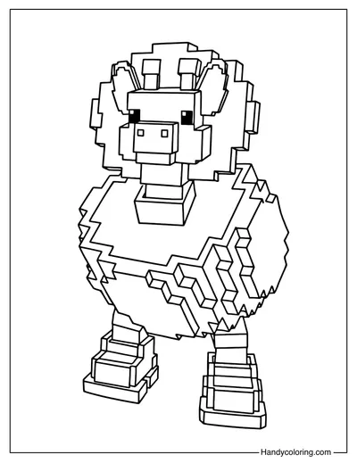 Cocotanko Giraffanto Plants vs Brainrots Coloring Page