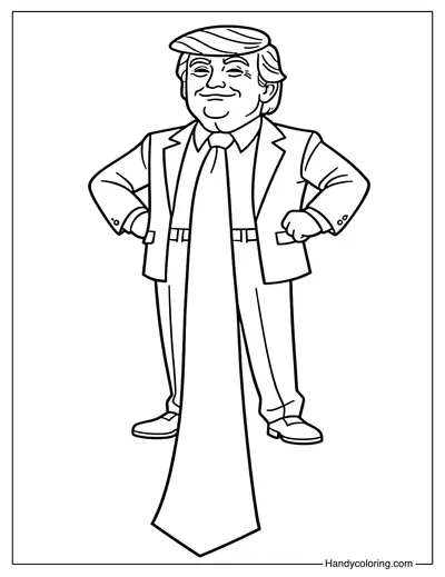 Coloring Page Donald Trump