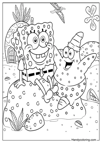 Coloring Spongebob and Patrick To Print