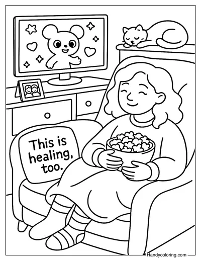 Comfort Yourself Coloring Page
