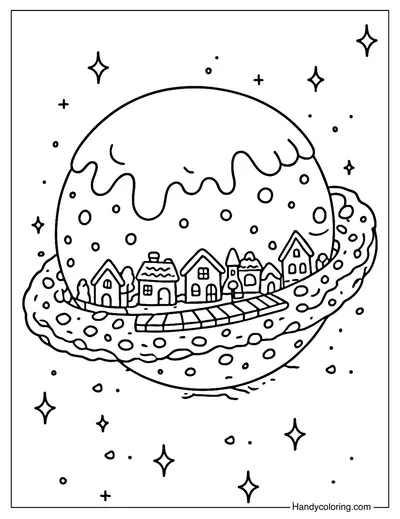 Cookie Crust City Orbit Coloring Page