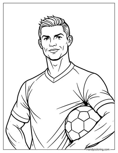 Cool Ronaldo Coloring Page