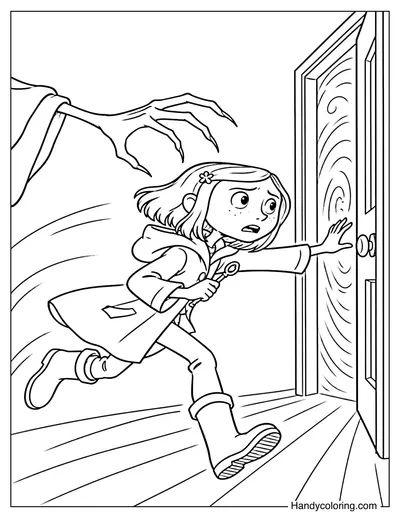 Coraline Escaping from the Other Mother