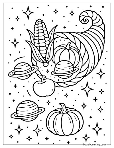 Cornucopia Galaxy Coloring Page
