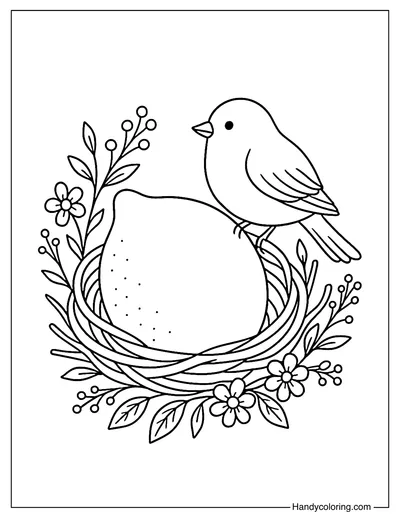 Cozy Lemon Nest Coloring Page