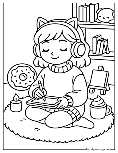 Creative Me-Time Coloring Page