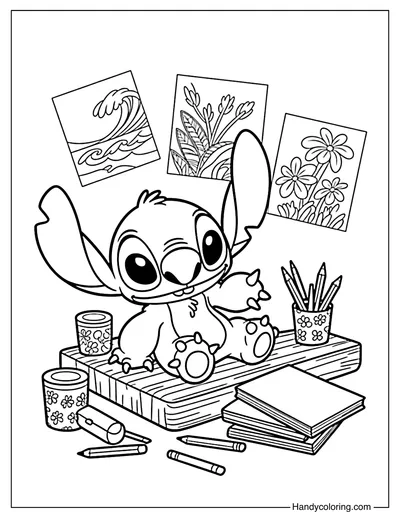 Creative Stitch Coloring Page
