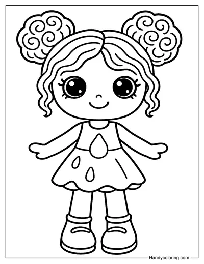 Crispy Coco Doll Coloring Page