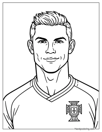 Cristiano Ronaldo Coloring Page PDF