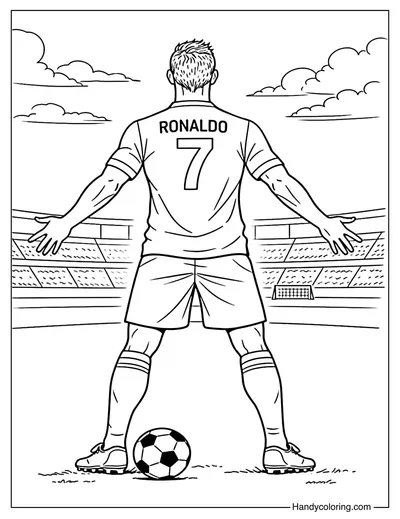 Cristiano Ronaldo Coloring Page Printable