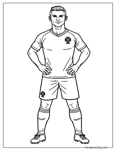 Cristiano Ronaldo Coloring Sheet